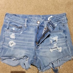 American eagle super high rise shortie shorts